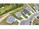 Aerial view of a well maintained neighborhood with multiple homes with well manicured lawns at 742 Woodside Dr., Conway, SC 29526