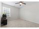 Neutral bedroom with carpet flooring, a ceiling fan, and natural light at 742 Woodside Dr., Conway, SC 29526