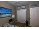 Tastefully decorated bedroom with unique artwork, comfortable bed, and a serene ambiance at 110 Portsmith Dr. # 8, Myrtle Beach, SC 29588