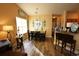 Comfortable dining area featuring stylish decor and lighting, perfect for Gathering meals and gatherings at 110 Portsmith Dr. # 8, Myrtle Beach, SC 29588