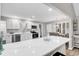 Modern kitchen featuring an expansive island with countertop seating and stainless steel appliances at 130 Ashton Circle, Myrtle Beach, SC 29588