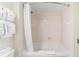 Relaxing bathtub with shower and grab bars and a shower curtain for privacy at 2711 S Ocean Blvd. # 621, North Myrtle Beach, SC 29582
