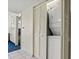 Convenient laundry closet with a stackable washer and dryer unit at 2711 S Ocean Blvd. # 621, North Myrtle Beach, SC 29582
