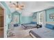 Bedroom featuring carpet floors, vaulted ceilings, and natural light at 3300 Prioloe Dr., Myrtle Beach, SC 29588