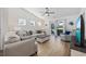 Comfortable living room with modern furniture and a sliding glass door leading to the outside at 351 Logan St., Little River, SC 29566