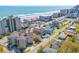 Aerial view showcasing the proximity to the beach and nearby amenities at 4504 S Ocean Blvd. # A, North Myrtle Beach, SC 29582