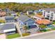 Aerial view showcasing the home's location with trees and other buildings in the background at 4504 S Ocean Blvd. # A, North Myrtle Beach, SC 29582