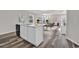 Eat-in kitchen featuring a marble island and countertop with a view of the living room at 500 Dundalk Dr., Conway, SC 29526