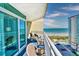 Balcony with seating offering stunning views of the ocean at 5300 N Ocean Blvd. # 922, Myrtle Beach, SC 29572