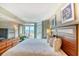 Spacious bedroom with beautiful ocean views and balcony access at 5300 N Ocean Blvd. # 922, Myrtle Beach, SC 29572