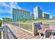Wooden walkway leading to the beach and the beautiful condo buildings in the background at 5300 N Ocean Blvd. # 922, Myrtle Beach, SC 29572
