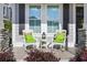 Inviting front porch with comfortable rocking chairs and decorative pillows, perfect for relaxing at 756 Waterbridge Blvd., Myrtle Beach, SC 29579
