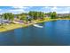 Scenic view of a calm pond featuring a wooden dock, surrounded by lush greenery, offering a tranquil setting for outdoor enjoyment at 756 Waterbridge Blvd., Myrtle Beach, SC 29579