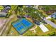 Aerial view of the community's well-maintained tennis and pickleball courts, offering residents diverse recreational opportunities at 756 Waterbridge Blvd., Myrtle Beach, SC 29579