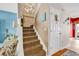 Carpeted staircase and hallway with white doors, leading to additional rooms at 1046 Palisade Circle # 1046, Myrtle Beach, SC 29577