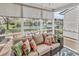 Cozy sunroom featuring comfortable seating and views of the lake, creating a relaxing atmosphere at 1046 Palisade Circle # 1046, Myrtle Beach, SC 29577