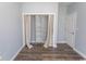Bedroom closet with shelving and curtains at 107 Carolines Cove Ct., Myrtle Beach, SC 29588