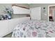 Bright bedroom with a closet, ample storage, and stylish coastal themed quilt at 1249 Trent Dr., Murrells Inlet, SC 29576