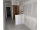 Bathroom is newly plumbed and drywalled, featuring a walk-in shower installation and neutral color scheme at 135 Stonewall Circle # 7-2, Longs, SC 29568
