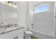 Clean bathroom showcasing a single sink vanity, tub, and modern fixtures at 135 Stonewall Circle # 7-2, Longs, SC 29568