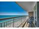 Enjoy the ocean breeze from this large balcony with chairs and amazing view at 1625 S Ocean Blvd. # 1604, North Myrtle Beach, SC 29582