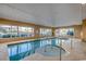This indoor pool features large windows allowing ample natural light at 1625 S Ocean Blvd. # 1604, North Myrtle Beach, SC 29582