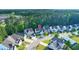 Aerial view of home and neighborhood, showing the surrounding trees at 190 Hamilton Way, Conway, SC 29526