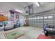 Spacious garage, decorated with Gamecock and Viking sports memorabilia at 190 Hamilton Way, Conway, SC 29526