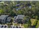 Aerial view of condos situated near a lake and golf course surrounded by lush trees, a scenic residential setting at 227 Pinehurst Ln. # 6D, Pawleys Island, SC 29585