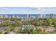 Aerial view showcasing the home's location near the ocean with beautiful architecture, offering great curb appeal at 2409 Seabreeze Pl., Myrtle Beach, SC 29577