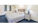 Comfortable bedroom features a queen bed and calming decor at 2801 South Ocean Blvd. # 335, North Myrtle Beach, SC 29582