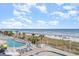 Relaxing pool area featuring lazy river with beach views at 2801 South Ocean Blvd. # 335, North Myrtle Beach, SC 29582