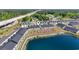 Aerial view showcasing proximity to the highway and the scenic lake at 295 Brackish Dr. # 673, Myrtle Beach, SC 29588