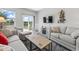 Comfortable living area with sofas, outdoor views, and a mounted television at 295 Brackish Dr. # 673, Myrtle Beach, SC 29588