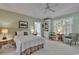 Cozy main bedroom with built-in bookshelves and reading nook at 356 Chapman Loop, Pawleys Island, SC 29585