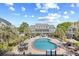 Inviting pool area with well-maintained landscaping, ideal for community relaxation at 3700 Golf Colony Lane # 18-G, Little River, SC 29566