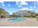 Clear blue pool offering a refreshing escape with ample lounging space and lush landscaping at 3700 Golf Colony Lane # 18-G, Little River, SC 29566