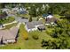 Backyard aerial view showcasing a lovely landscaped yard with mature trees in a beautiful neighborhood at 414 Staghorn Ln., Longs, SC 29568