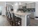 Modern kitchen featuring stainless steel appliances, a large island and granite countertops at 5039 Gladstone Dr, Conway, SC 29526