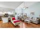 Open concept living area with hardwood floors and ample seating at 504 A S 19Th Ave. S, North Myrtle Beach, SC 29582