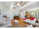 Spacious living room with soaring ceilings and hardwood floors at 504 A S 19Th Ave. S, North Myrtle Beach, SC 29582