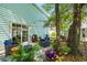 Relaxing outdoor patio with comfortable seating and a peaceful garden setting at 504 A S 19Th Ave. S, North Myrtle Beach, SC 29582