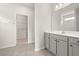 Bathroom with single sink vanity and walk-in closet at 512 Charlton Blvd., Georgetown, SC 29440