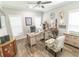 Well-lit home office with custom shelving and space for accessories at 521 Oak Lawn Rd., Georgetown, SC 29440