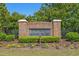 Elegant brick community sign at Belle Grove Preserve with decorative landscaping at 622 Oakhurst Dr., Myrtle Beach, SC 29579