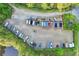 Aerial view of community boat storage area surrounded by lush green trees at 8008 Mcsweeney Ct., Myrtle Beach, SC 29588