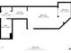 Floor plan showing layout of bath, hall, kitchen, bedroom and balcony at 9550 Shore Dr. # 633, Myrtle Beach, SC 29572