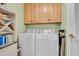 Laundry room includes washer, dryer, and storage cabinets at 1352 Villa Marbella Ct. # 1-204, Myrtle Beach, SC 29572