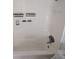 Simple bathroom with white tub/shower combo and minimal fixtures, perfect for customization at 1465 Dirty Branch Rd., Conway, SC 29527