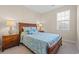 Cozy bedroom featuring a queen-sized bed and matching nightstands with decorative lamps at 1524 Culbertson Ave., Myrtle Beach, SC 29577